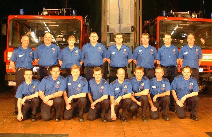 Picture of Oxted Firefighters taken February 27th 2003.