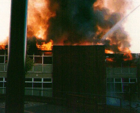 Another of Oxted County School on Fire