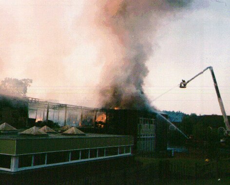 Another of Oxted County School on Fire